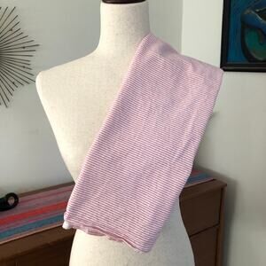 Child of Mine by Carters Pink White Striped Receiving Blanket 100% Cotton 27x27‎